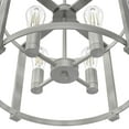 thumbnail image 5 of Hunter - Astwood 4-light Brushed Nickel, Medium Size Chandelier, Dimmable, Caged Style, Drum Shaped, for Bedrooms, Dining, Living Rooms - 19134, 5 of 9