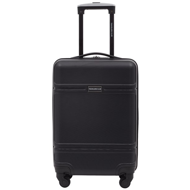 Travelers Club 20" Skyline rolling hard case carryon luggage Black