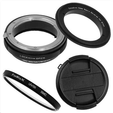 Nikon Ring - Fotodiox RB2A 55mm Macro Reverse Ring Kit w/ Nikon G & DX Lens Aperture Control, Lens Cap & 52mm UV Protector
