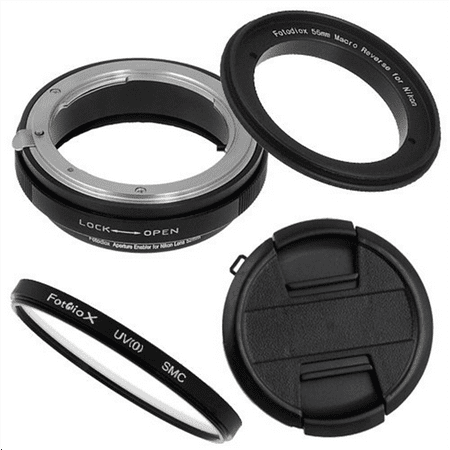 Fotodiox RB2A 55mm Macro Reverse Ring Kit w/ Nikon G & DX Lens Aperture Control, Lens Cap & 52mm UV (Best Dx Macro Lens)