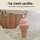 thumbnail image 3 of Juego de 3 velas perfumadas CHEPIHG con forma de cono de helado adornos de postre de cera de soja simulada, 3 of 5