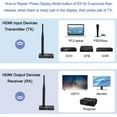 thumbnail image 3 of Wireless Transmitter and Receiver, 5.8GHz Wireless Extender 656Ft/ 200M Up to 1080P@60hz Video Resolution, Support laptops, PCs, Blu-ray Player, DVD, Digital Video Cameras etc（Black）, 3 of 8