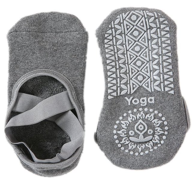 Calcetines de yoga ShuxiuWang con dispensador de toallas para mujer gris 8390613525147