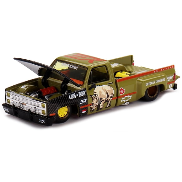 Modelo de auto diecast MINI GT Dually Pickup Truck de 7,5 cm