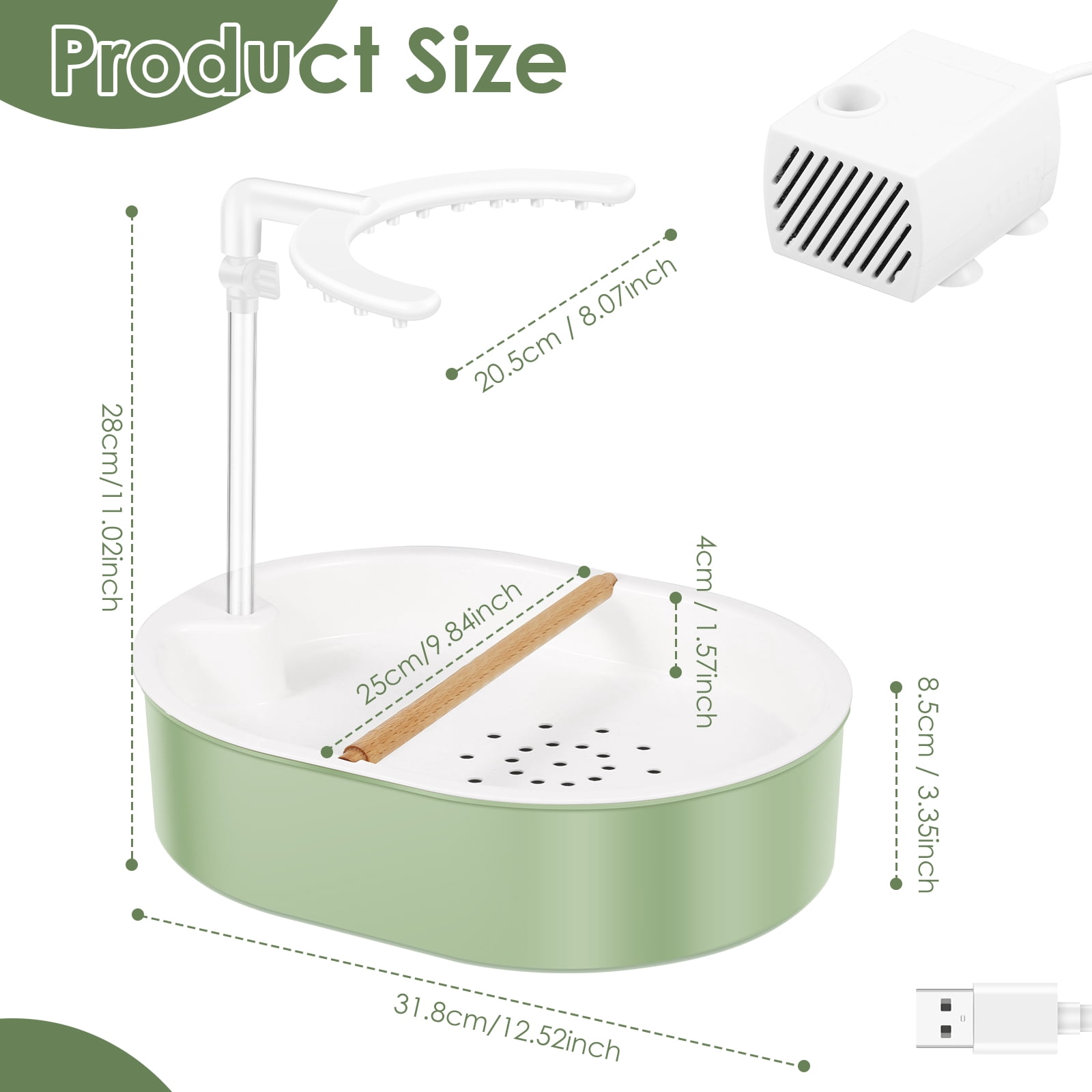 Ihvewuo Automatic Parakeet Bird Bath with Pump Bird Bath Shower for Cage Large Bird Shower Fountain for Parakeets Pet Birds
