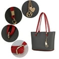thumbnail image 4 of Malay Vegan Leather Womens Tote Bag with Cosmetic Pouch by Mia K  2 pieces, 4 of 4