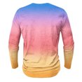 thumbnail image 3 of Jalioing Men's Gradient Shirts Loose Long Sleeve Crew Neck Button T Shirt Spring Summer Casual Pullover Shirts, 3 of 4