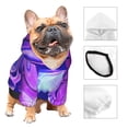 thumbnail image 3 of Honeii Swirl Print Blue Purple1 Print Small Dog Hoodies Pet Hooded Sweatshirts Fall Winter Puppy Cat Sweaters Warm Clothes for Small Dogs Outfits Costume-XX-Large, 3 of 7