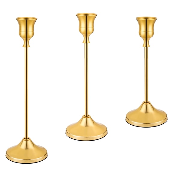 Candlestick Holders-3PCS, Taper Candle Holder for Candlesticks, Metal Taper Candle Holders Glaceful Decor Set for Wedding Centerpieces, Christmas, Birthday Party, Holiday Dinning Table Décor