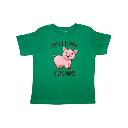 

Inktastic This Little Piggy Loves Mama- cute Gift Toddler Boy or Toddler Girl T-Shirt