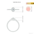 thumbnail image 4 of ANGARA Natural Oval Diamond Halo Engagement Ring in 14K White Gold for Women (Size-4x3mm| Color-G| Clarity-VS2) | April Birthstone, Anniversary, Jewelry Gift for Women | Natural Diamond Ring, 4 of 8