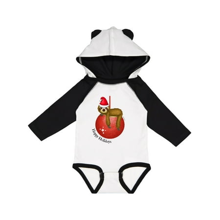 

Inktastic Happy Christmas holidays Sedrick Sloth Cute Gift Baby Boy or Baby Girl Long Sleeve Bodysuit
