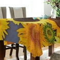 thumbnail image 3 of Sunflower Flowers Rectangle Tablecloth, Dust Proof Anti Wrinkle Wipeable Table Cloth Tabletop foration of Dinner Kitchen Wedding Holiday Party 60"x120" Decor Gift, 3 of 7