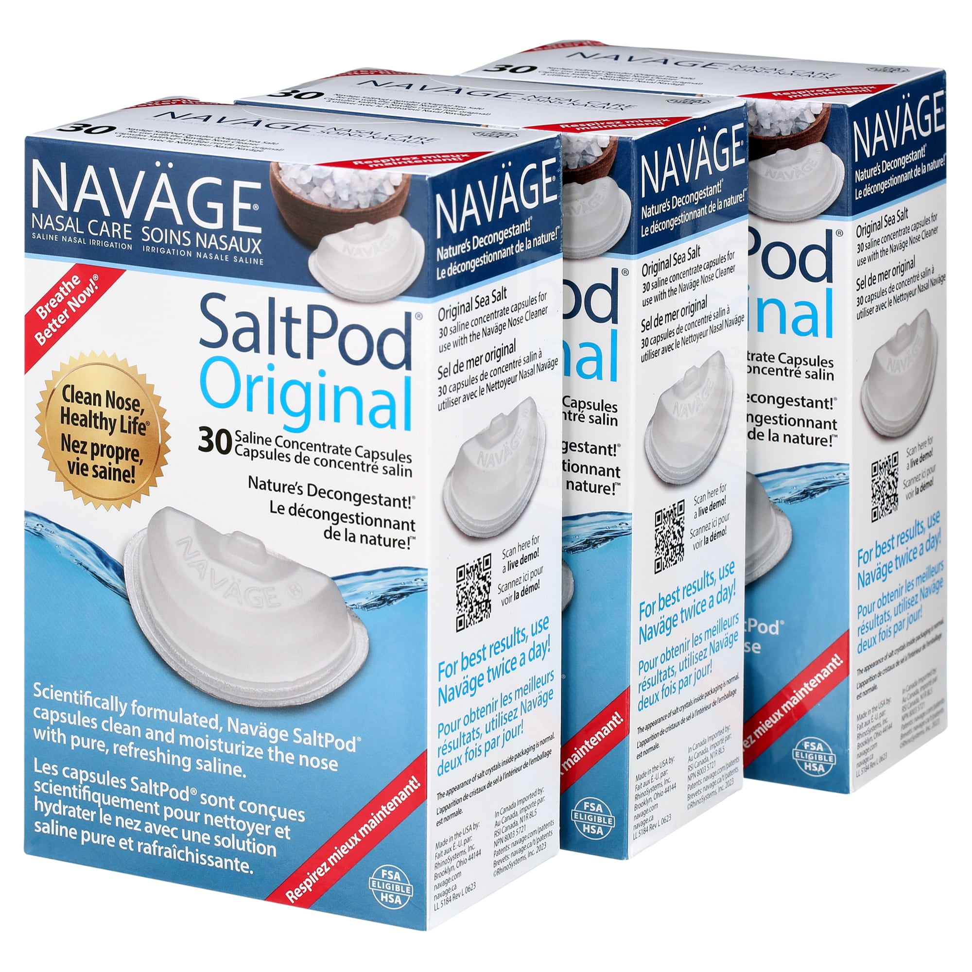 Navage SaltPod Bundle: 3 SaltPod 30-Packs (90 SaltPods) $44.85 if purchased separately