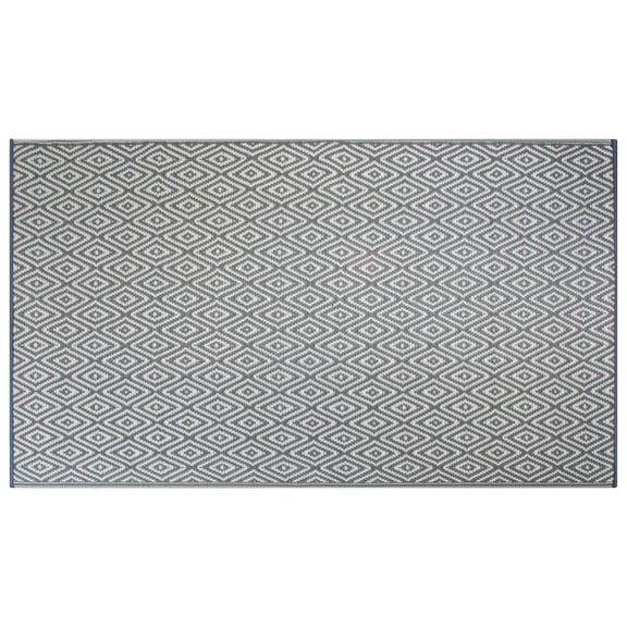 DII Reversible Indoor/Outdoor Diamond Woven Rug, 4x6', Gray