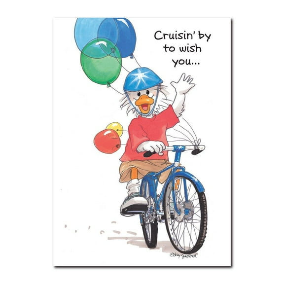 Jack on A Bike Birthday Greeting Card