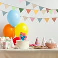 thumbnail image 6 of Uxcell 8.5 Feet Garland Pennant Bunting Fabric Flags Hangings Banner Orange Yellow for Christmas Bridal Shower Party Anniversary Decorations 10Pcs, 6 of 7