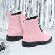 thumbnail image 4 of Botas DREAM PAIRS para Niñas Combat Cortas Rosas Talla 8 para Niños Pequeños, 4 of 6