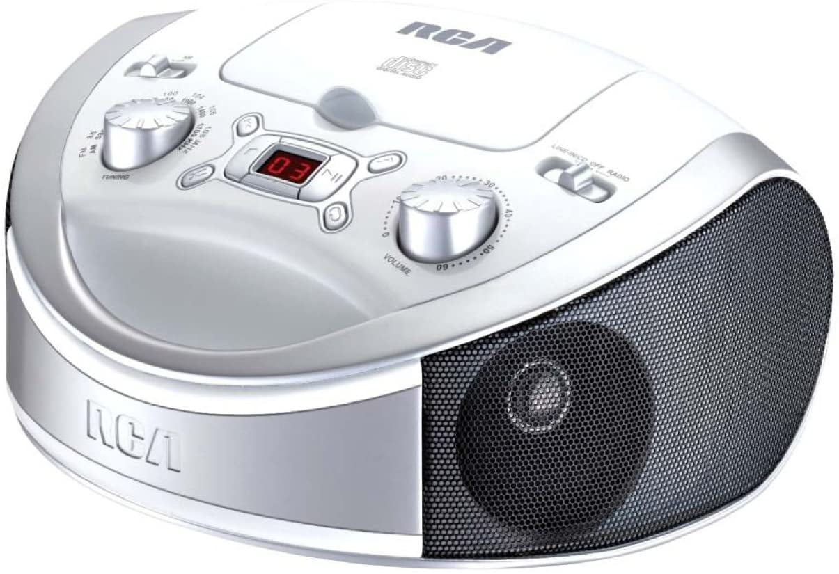 Rca RCD331WH Portable CD Player with AM/FM Radio, White Walmart Canada