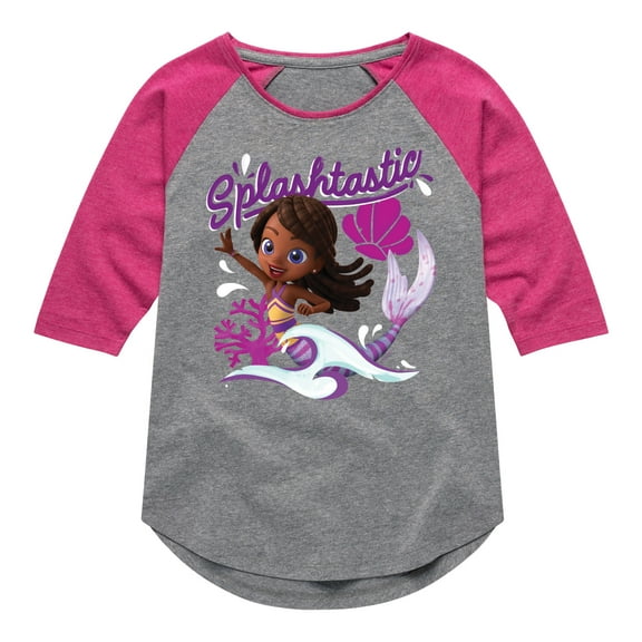 Santiago of The Sea - Splashtastic - Toddler And Youth Girls Raglan Graphic T-Shirt