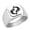 Silver, variant on Pisces Stainless Steel Signet Ring