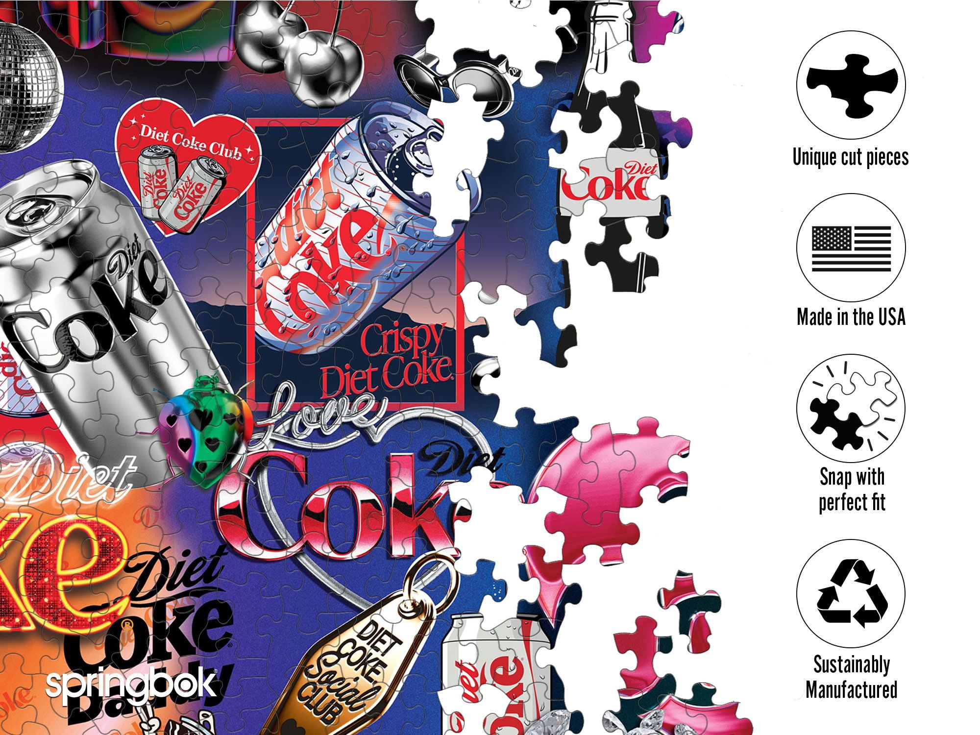 Springbok Diet Coke Bling 1000 Piece Jigsaw Puzzle for Adults - Poster Now Included