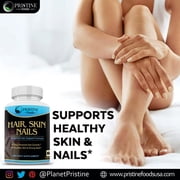Pristine Foods Hair, Skin & Nails Vitamins with Biotin & Vitamins A, C, E - 60 Capsules