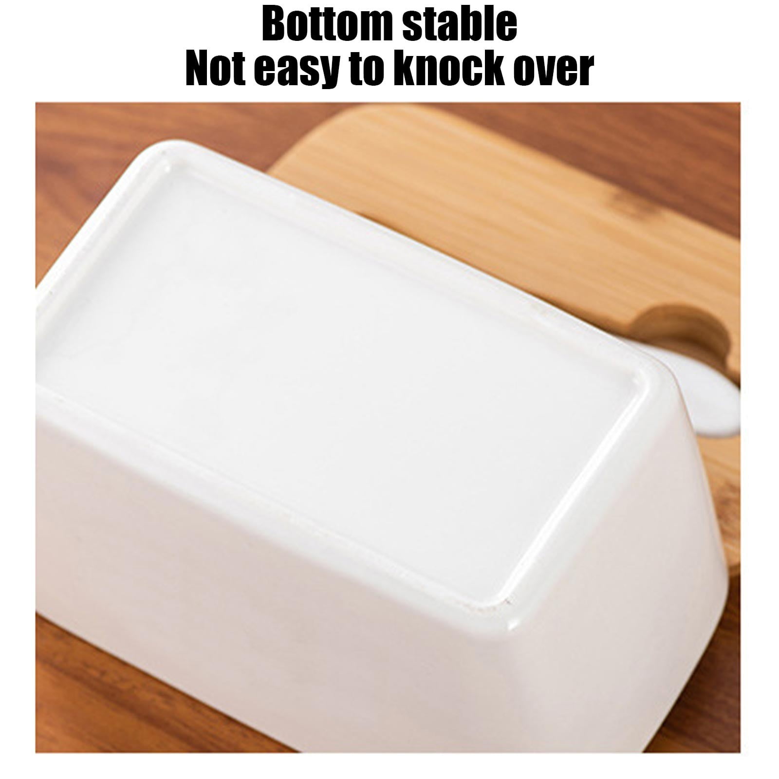 HOZVOMI Ceramic Butters Storage Box - Nordic Style Ceramic Jar for Cheese and Butters Storage