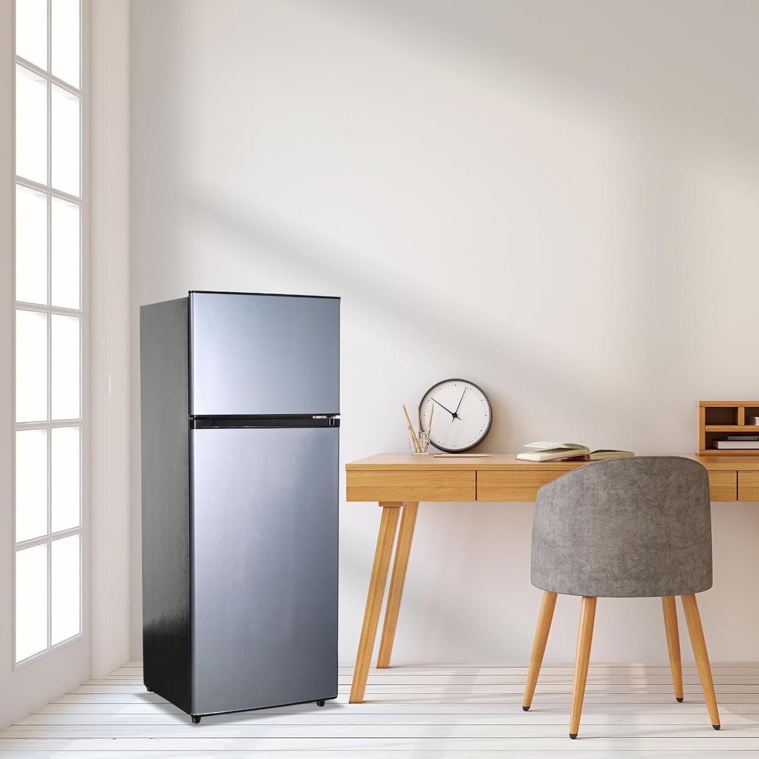 GGTB 3.5 Cu Ft Refrigerator with Freezer, 2 Doors Refrigerator, Fridge for Bedroom, Kitchen, Dorm, Apartment, Garage, Office