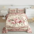 thumbnail image 2 of Manfei Girls Pink Rose Bedding Comforter Set, Anniversary Flower Floral Twin Comforter Sets, Western Bohemian Mandala Reversible Bedding Set, Ultra Soft Home Decor, 2-Piece, 2 of 8