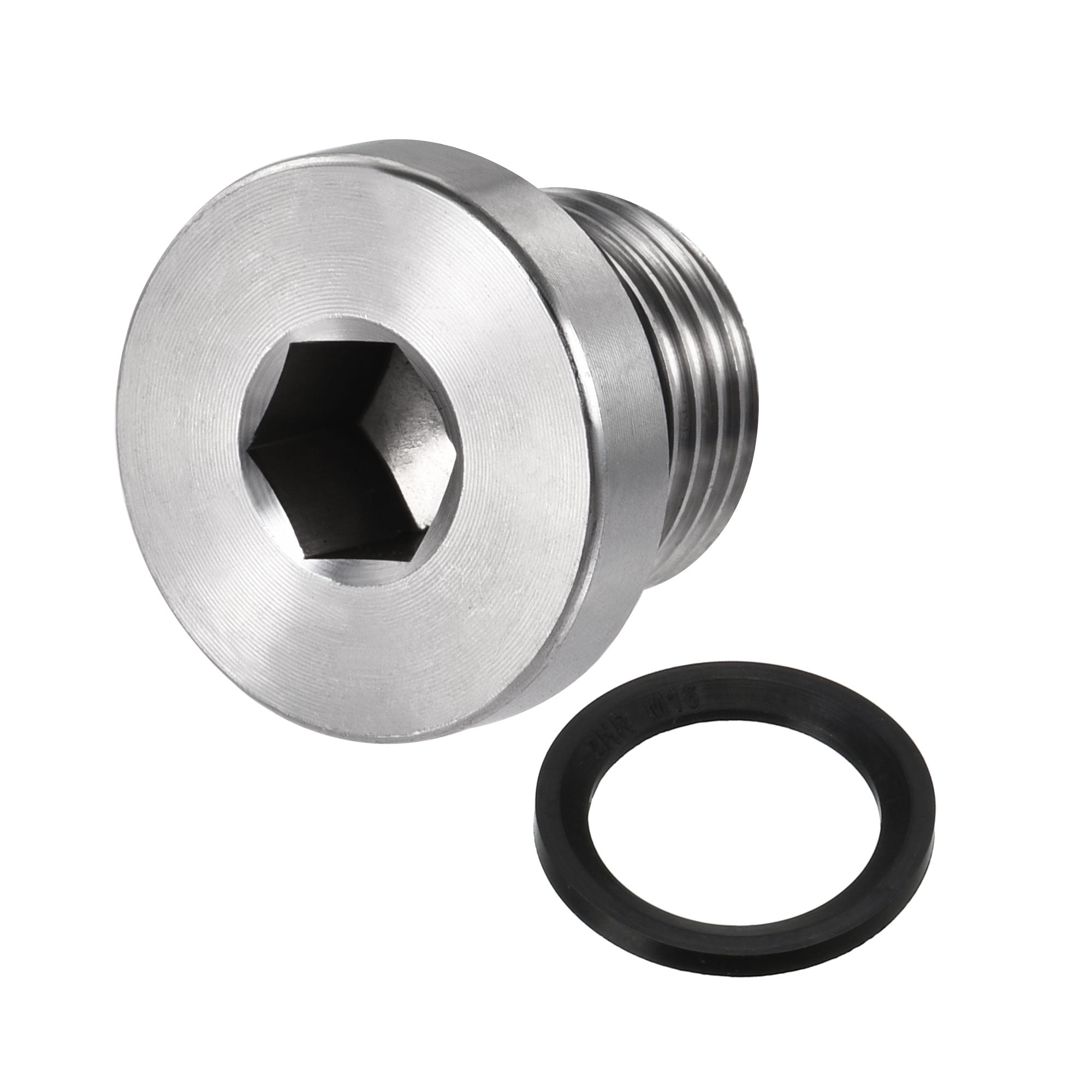 Unique Bargains Inner Hex Head Pipe Plug with Seal Ring M16x0.06"