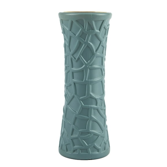 Farfi Flower Vase Shatterproof Elegant Plastic Nordic Style Imitation Ceramic Vase for Living Room (Green)