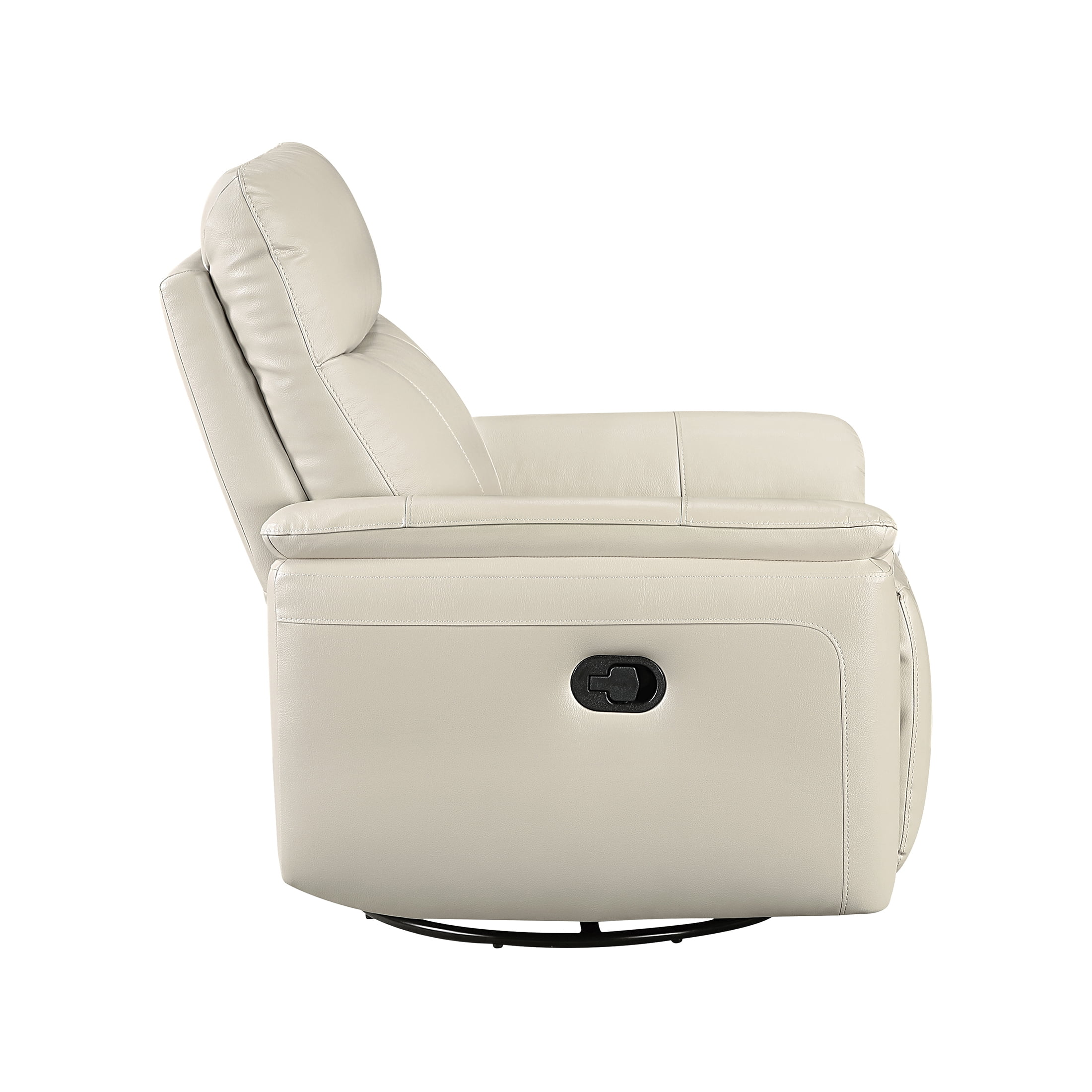 OakvillePark Wildfern Leather Match Swivel Glider Reclining Chair, Taupe