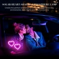 thumbnail image 6 of QenASHaing 2Pcs Car LED Ambient Light, Solar Powered Heart Shape Lights, LED Neon Light for Car Back Window Decoration, Night Driving, 5 Modes, Romantic Gift for Christmas, Valentine's Day, 6 of 7