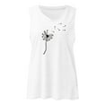 thumbnail image 3 of cfhntfmh Womens Sleeveless Tops Crewneck Tulle Loose Cutout Back Shirt Flowy Summer Athletic Tees, 3 of 3