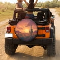 thumbnail image 3 of KAKALAD Desert Sunset Cactus 01 Spare Tire Cover Universal Vehicle Accessories Buckle Car Tools 15”in, 3 of 6