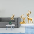thumbnail image 2 of Estatua decorativa de ciervo con gato, figura de animal, escultura artística, adorno para chimenea y encimera, colección de sala de estar, resina, 2 of 8