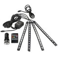 thumbnail image 3 of Kenally Luz de tira del coche LED, 4pcs 48 LED Luz interior del coche de la música multicolor Bombillas para automóviles Kenally VI002667-00, 3 of 6