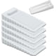 thumbnail image 1 of Topes de puerta de goma transparentes (paquete de 5), cuñas premium antideslizantes de silicona, resistentes, para suelos y patios (blanco), 1 of 4