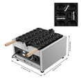 thumbnail image 2 of Miumaeov 12 Holes Egg-Shape Waffle Making Machine Mini Electric Waffles Pancakes Maker 1800W 110V, 2 of 18