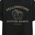 thumbnail image 2 of Yellowstone Dutton Ranch Home Of The Bison Adult Black Crew Neck Short Sleeve T-shirt - Medium, 2 of 3