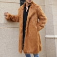 thumbnail image 6 of Penkiiy Men’s Faux Fur Long Coat Winter Warm Thicken Jacket Cardigan Fluffy Soft Plush Outerwear Overwear S-4XL Faux Fur Coat Men Brown, 6 of 8