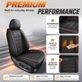 thumbnail image 5 of HQBQBUG Car Seat Covers Full Set for Honda Pilot 2005-2016,Premium Leather Waterproof Seat Covers Automotive Seat Protector Compatible Airbag Red,Full Set(2 Row 5 Seats), 5 of 12