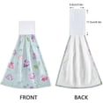 thumbnail image 4 of SKYSONIC Hanging Kitchen Towel 12 x 17 Inch Fuchsia Flower Towel Set 2 Pieces of Dry Towels, 4 of 7