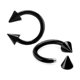 thumbnail image 2 of 2 Pares de Piercings para El Cuerpo, Joyería, Tabique, Nariz, Labio, Oreja, Barra, Perno Sunnimix Anillo de oreja de moda Spike Septum, 2 of 2