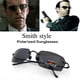 thumbnail image 2 of Matrix Agent Smith style sunglasses men's polarized driving sunglasses men's frameless sunglasses anti-blue light day and night vision, 2 of 4