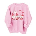 thumbnail image 3 of VKOYWKM Womens Valentines Day Sweatshirt Cute Heart Print Pullover Oversized Long Sleeve Crew Neck Valentine Holiday Sweatshirts, 3 of 7