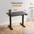 thumbnail image 4 of Innovar Electric Standing Desk, Small Stand up Desks Adjustable Height,Games Motorized Rising Desk W/Memory Preset Office Height Adjustable Desk for Teens & Adults,40x24 inches,Black, 4 of 13