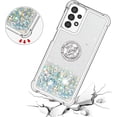 thumbnail image 3 of for Samsung Galaxy A13 4G (Not 5G) Glitter Case with Ring Holder, Bling Sparkle Floating Liquid Soft TPU Cushion Fashion Clear Case Cover for Samsung Galaxy A13/A13 4G Lite  Silver, 3 of 14