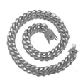 thumbnail image 4 of Cadenas cubanas de acero inoxidable de 10 a 18 mm de ancho, collares, cadena pesada para hombres, joyería, 18 pulgadas, 16 mm, código de producto 52727 18 pulgadas 16 mm, 4 of 5